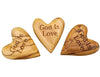 Private: God is Love hand made 2 inches Olive Wood Heart Gifts On Many Occasions Like Valentine, Anniversary Made In Bethlehem